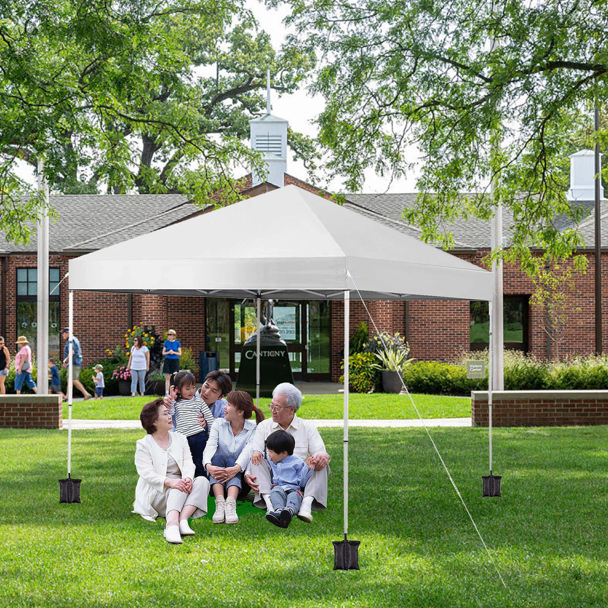 10' x 10' White Pop up Canopy Tent Y5498