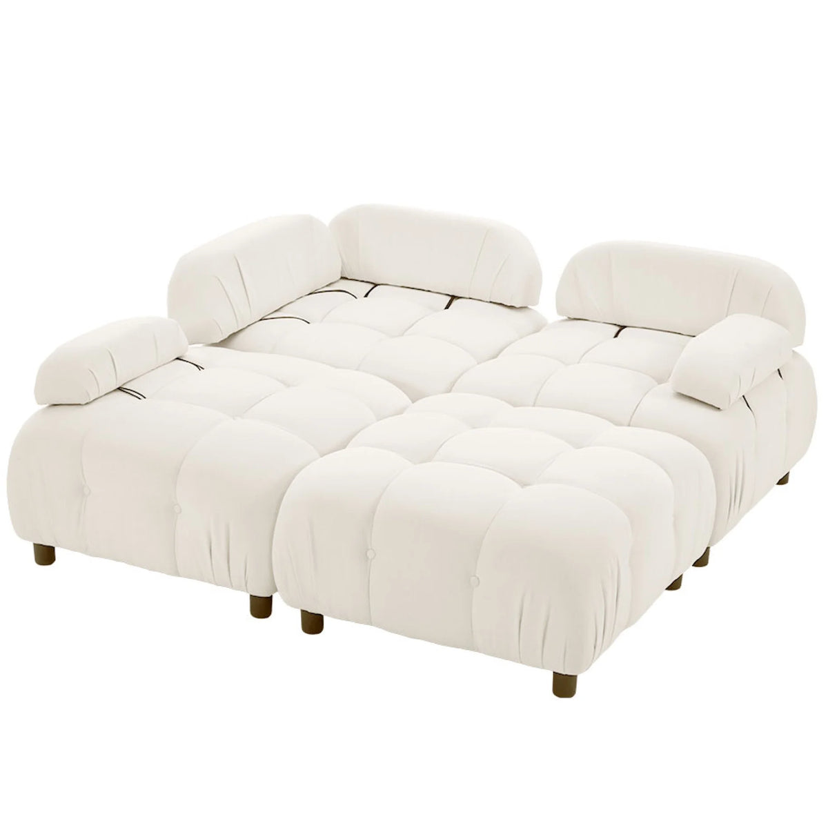 Beige L Shaped Convertible Sectional Sofa Y8928