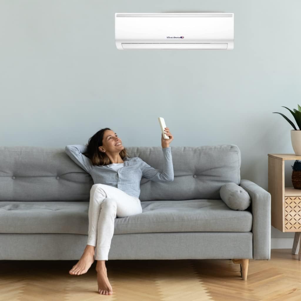 Wall Mount Mini Split Inverter Air Conditioner with Heat Pump, 24000 BTU 18 SEER 240VAC T405324