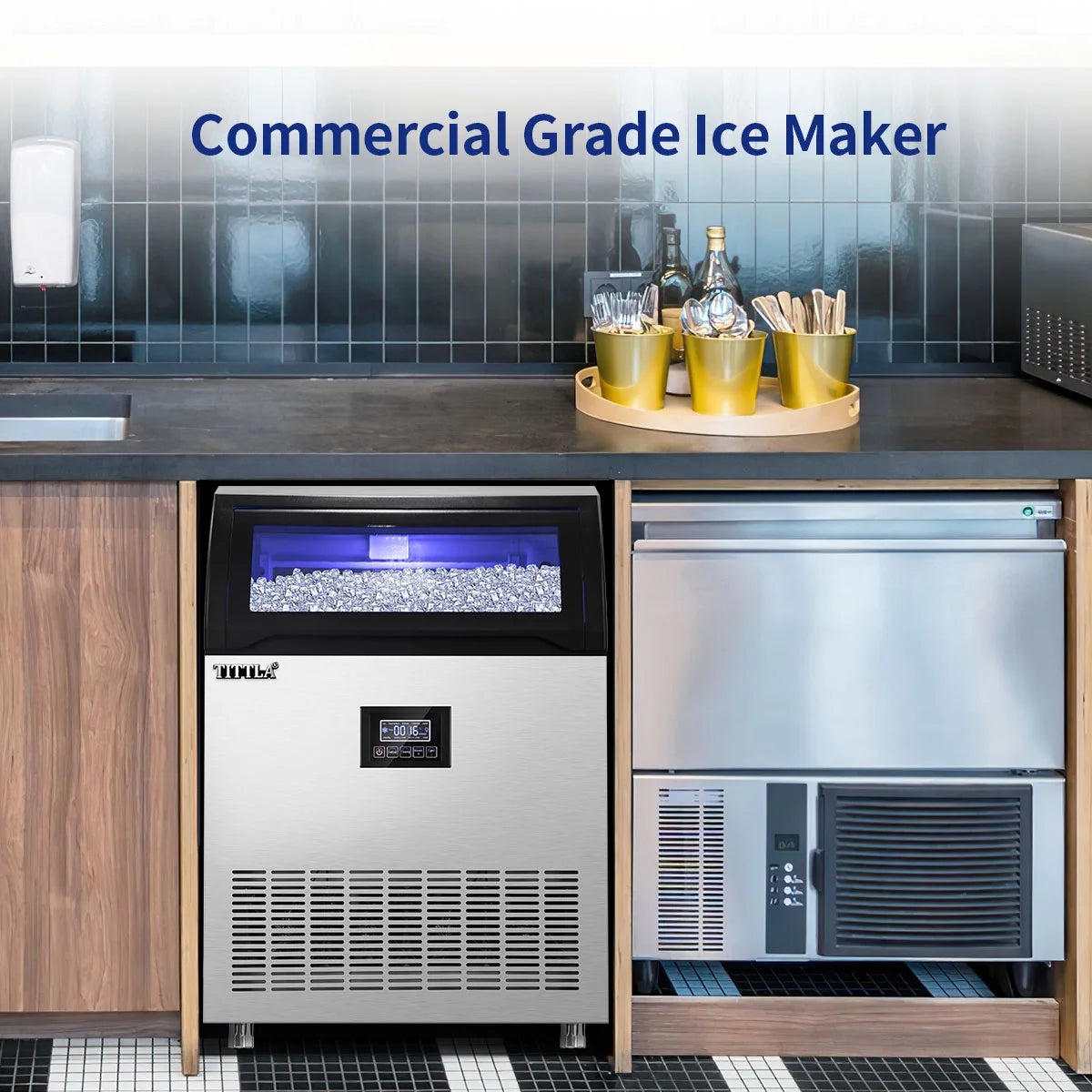 Commercial Ice Maker with 55lbs Ice Storage Capacity F140