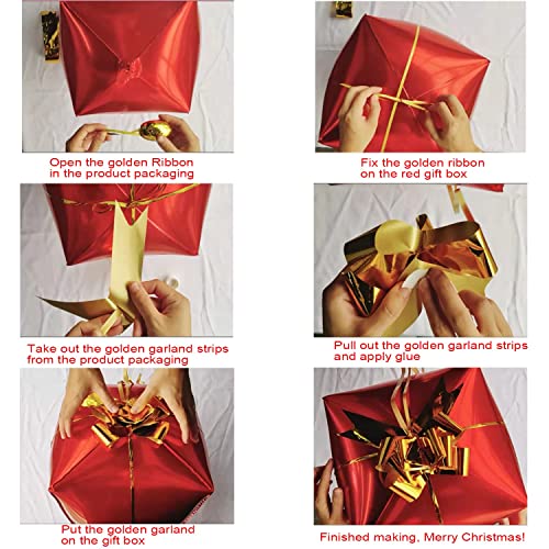 Christmas Balloon Garland Arch Kit with Red Gold Dark Green Balloons P1400