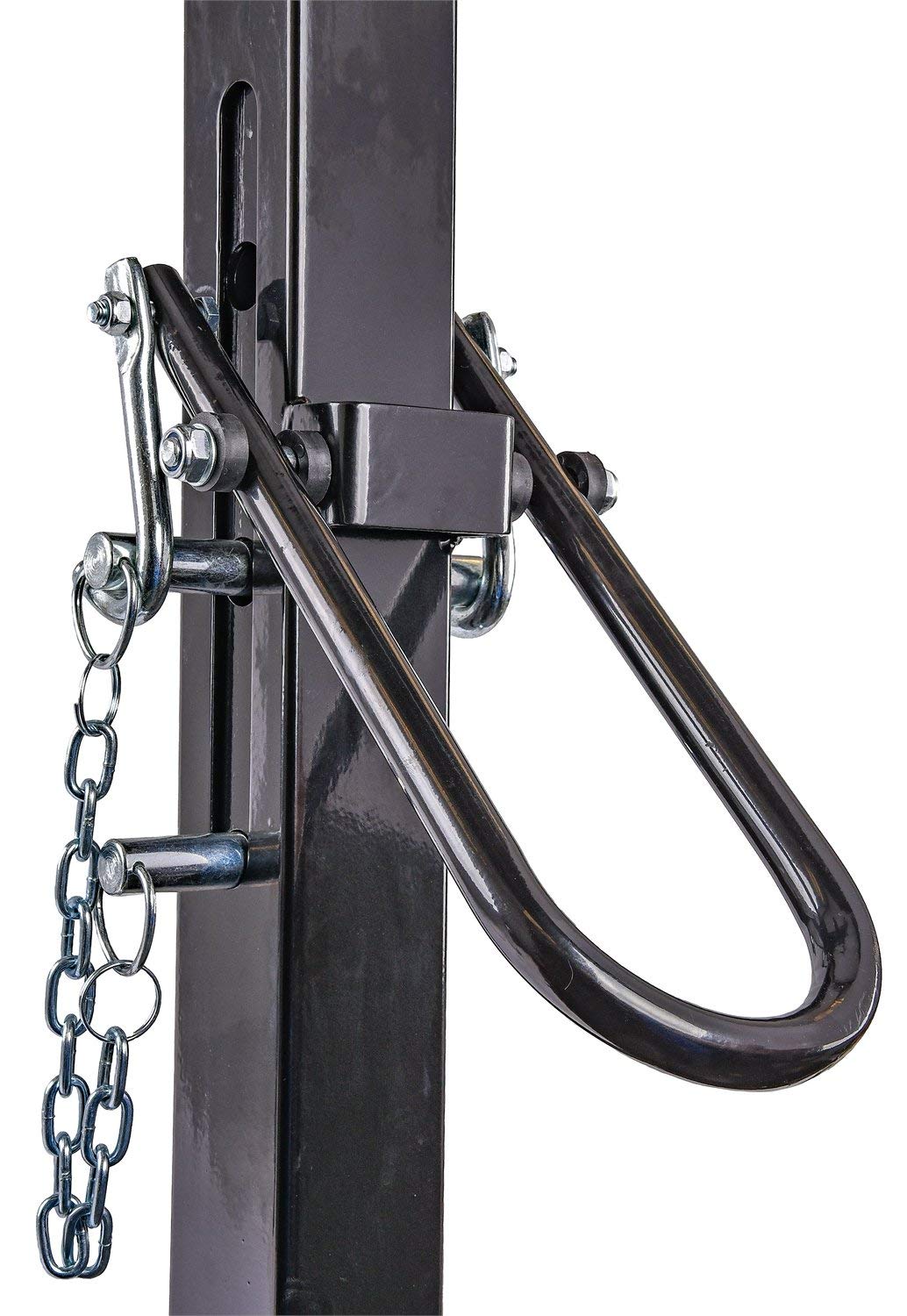 Adjustable Height Gantry Crane 1-Ton Capacity Black Powder Coated Steel L1603