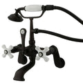 Wall Mount Clawfoot Tub Filler with Hand Shower Oil Rubbed Bronze W130