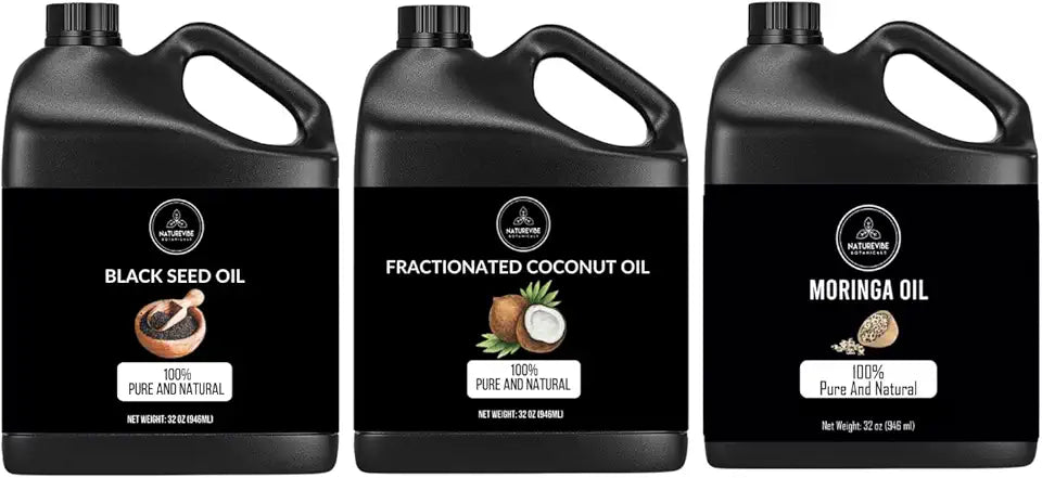 Black Seed Oil, Fractionated Coconut Oil and Moringa Seed Oil 32oz U3859
