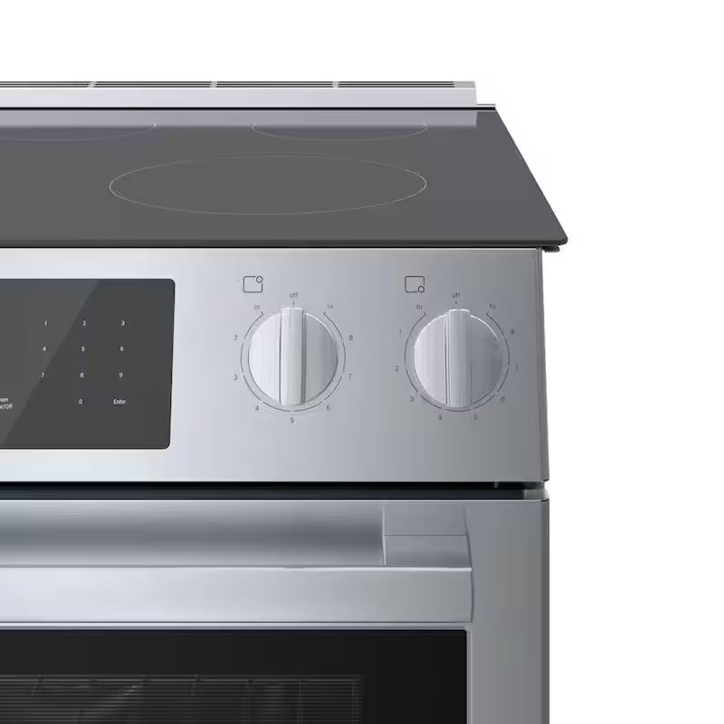 30 in. 4.6 cu. ft. Slide-In Electric Range with Self Cleaning Convection Oven in Stainless Steel J530058