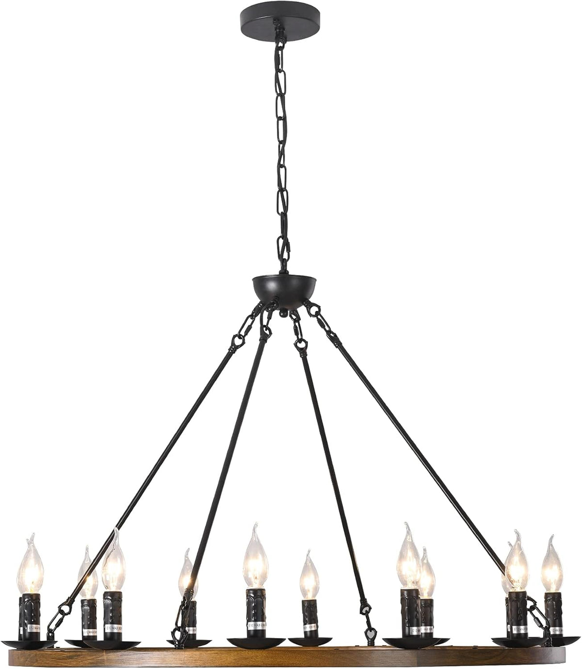 8-Lights Wagon Wheel Chandelier F99791