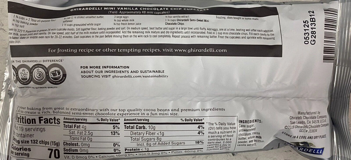 Semi Sweet Chocolate Baking Chips 10 oz 2 Pack B2769