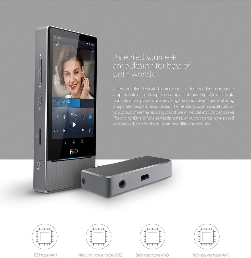 High Resolution Audio Player with Amp Module, Leather Case and Coaxial Audio Cable U416