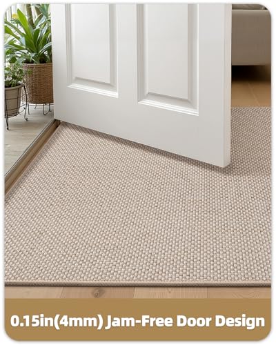 Grey 17"x29" Non Slip Washable Indoor Door Mat J8997