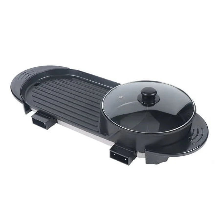 2 In 1 Portable Electric Non-stick Hot Pot Barbecue Grill F310333