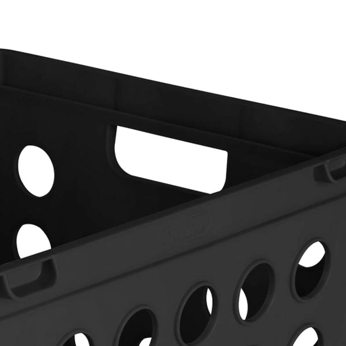 Stackable Storage Crate Organizer Bins with Handles, 6 Pack N3838