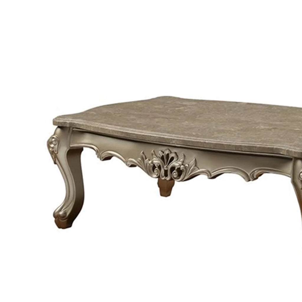 Marble Top Wooden Coffee Table L11729