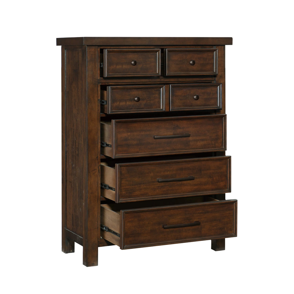 Brown Mango Veneer Wood Chest of Drawers U32606