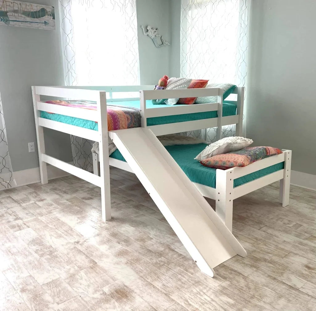 Full over Twin Bunk Bed with Slide Q76093