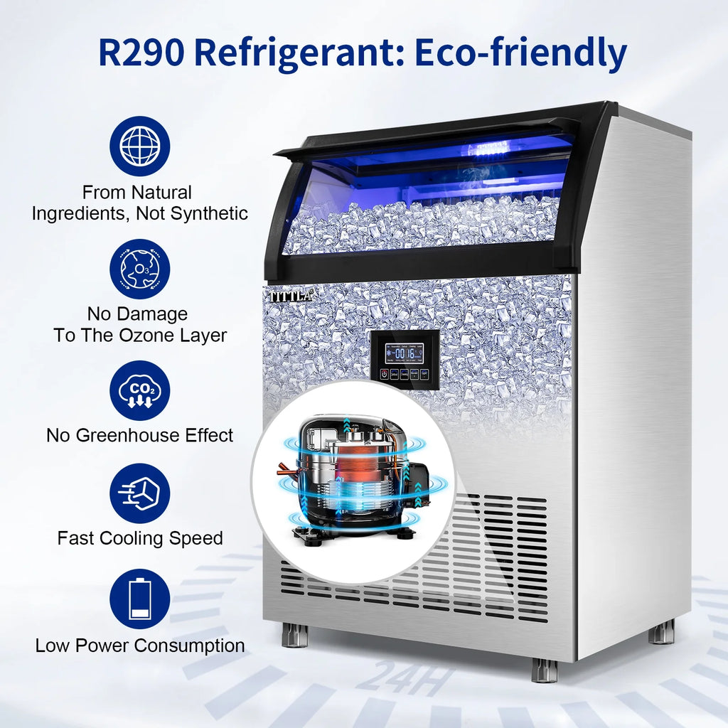 Commercial Ice Maker with 55lbs Ice Storage Capacity F140