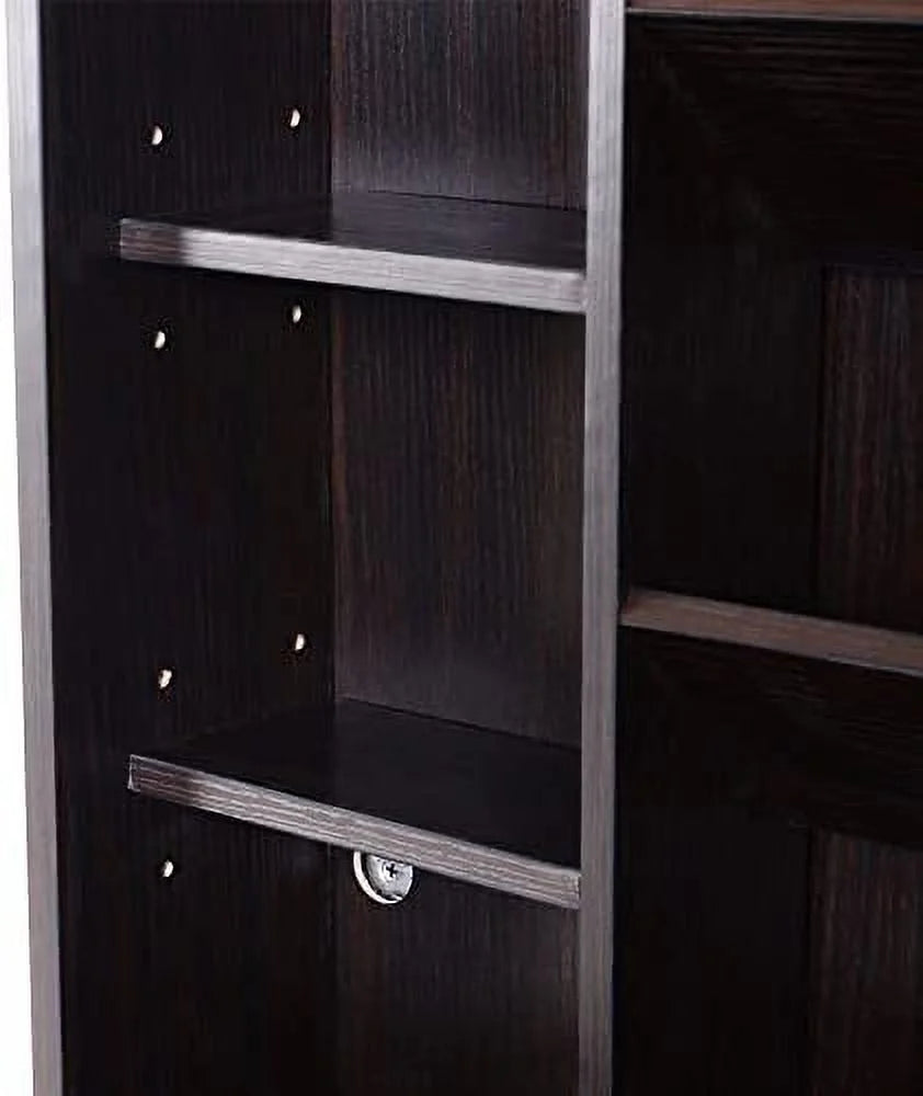 Compact Espresso Brown Convertible Desk I7693