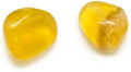 Natural Yellow Fluorite Tumble Set Of 2 Gemstone I961
