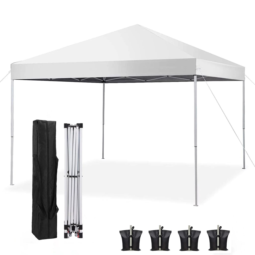 10' x 10' White Pop up Canopy Tent Y5498