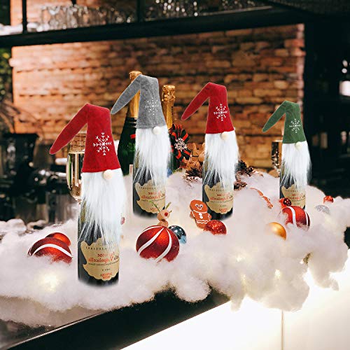 6 Sets Christmas Wine Bottle Cover Hats Z305