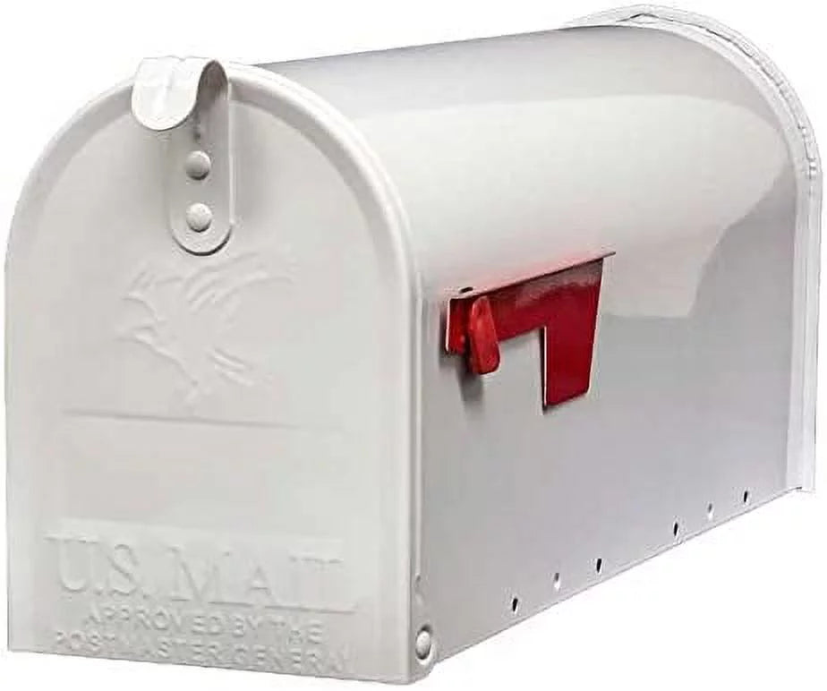 White Locking Mailbox D962