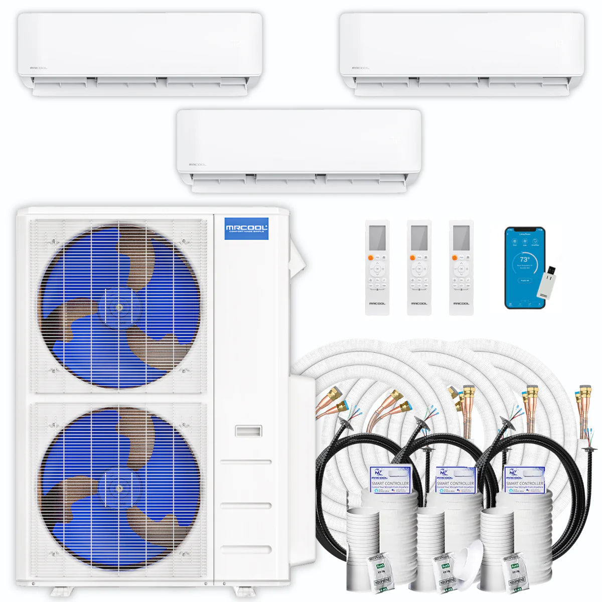 54,000 BTU 3 Zone Ductless Mini Split Air Conditioner and Heat Pump U9574