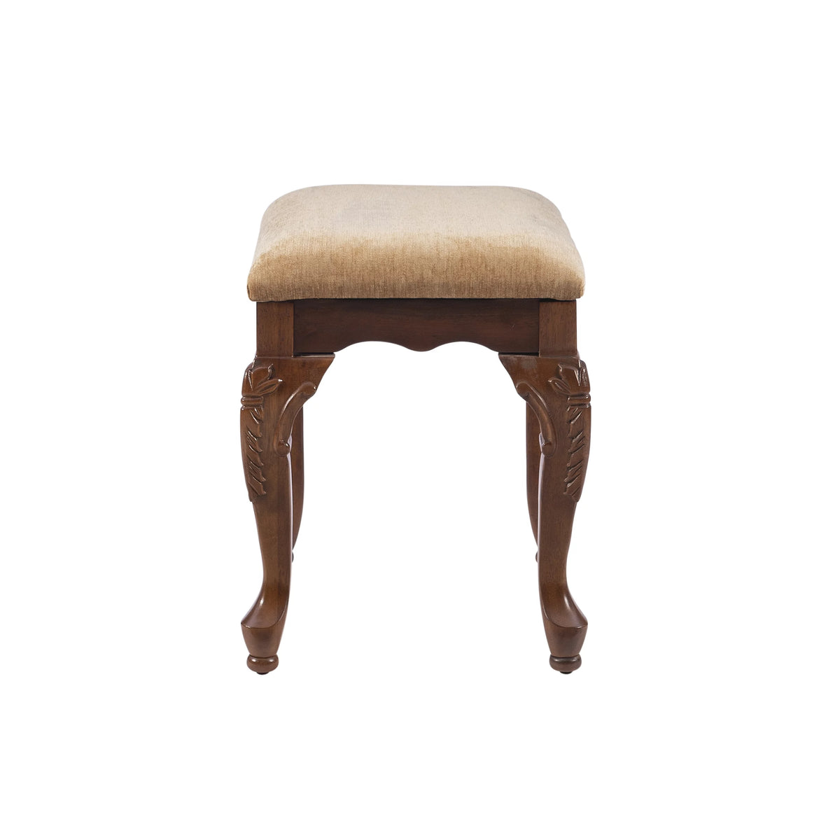 Upholstered Vanity Bench Beige Chenille S599776