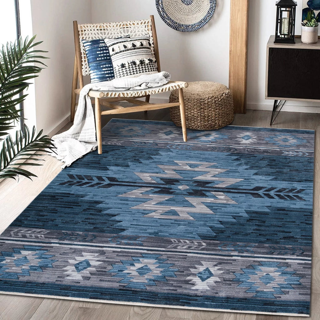 5x7 Modern Faded Area Rug W816