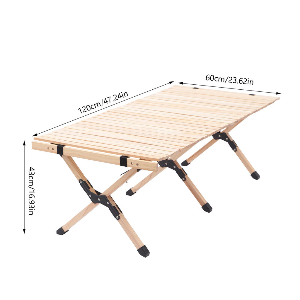 120*60cm Wooden Portable Folding Camping Table G689