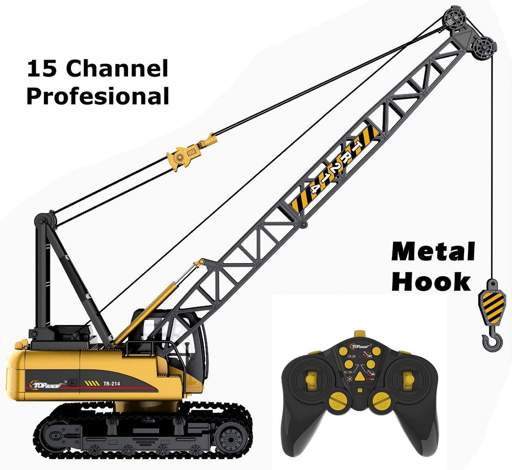 15 Channel Remote Control Crane 1 14 Scale RC Construction Toy K885306