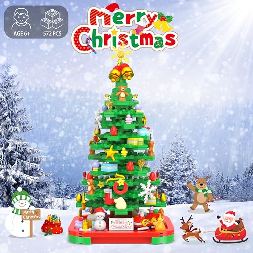 Christmas Tree Building Blocks Kit with Lights N517789