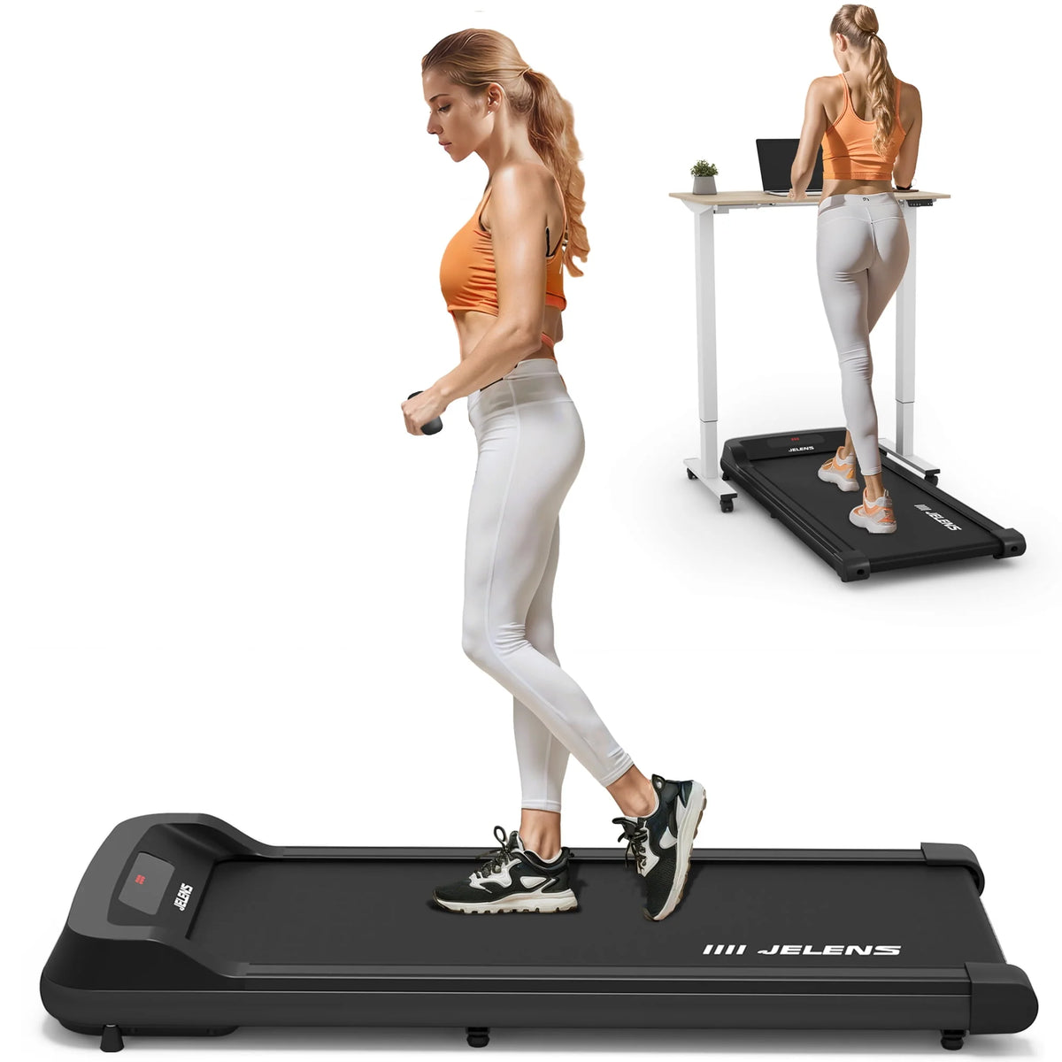 2 in 1 Portable Treadmill with Remote Control Y971