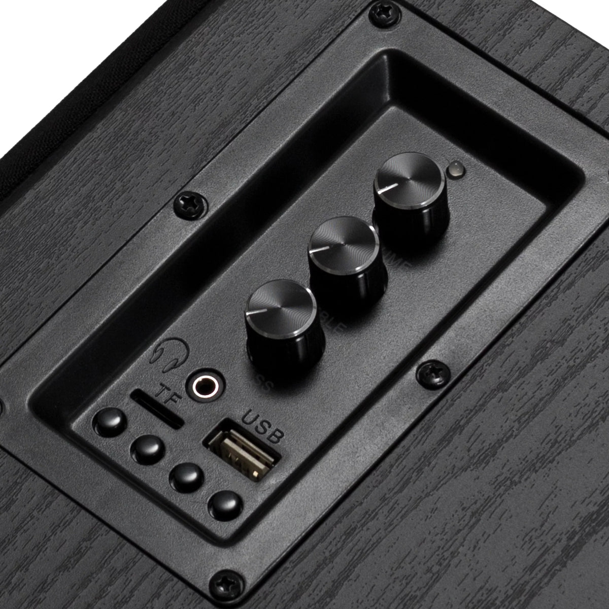 Black 5 Inch Powered Bluetooth Bookshelf Speakers Z850671