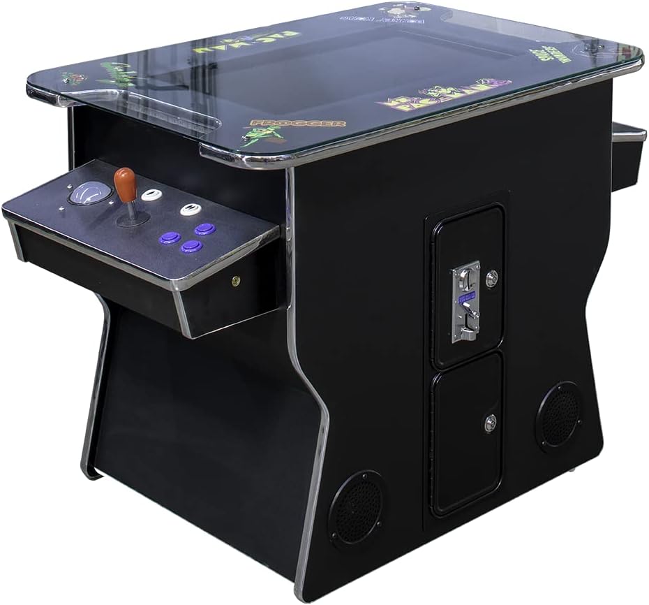 Cocktail Arcade Machine 516 Games in 1 2 Player 26-Inch Screen with 2 Bar Stools H1646