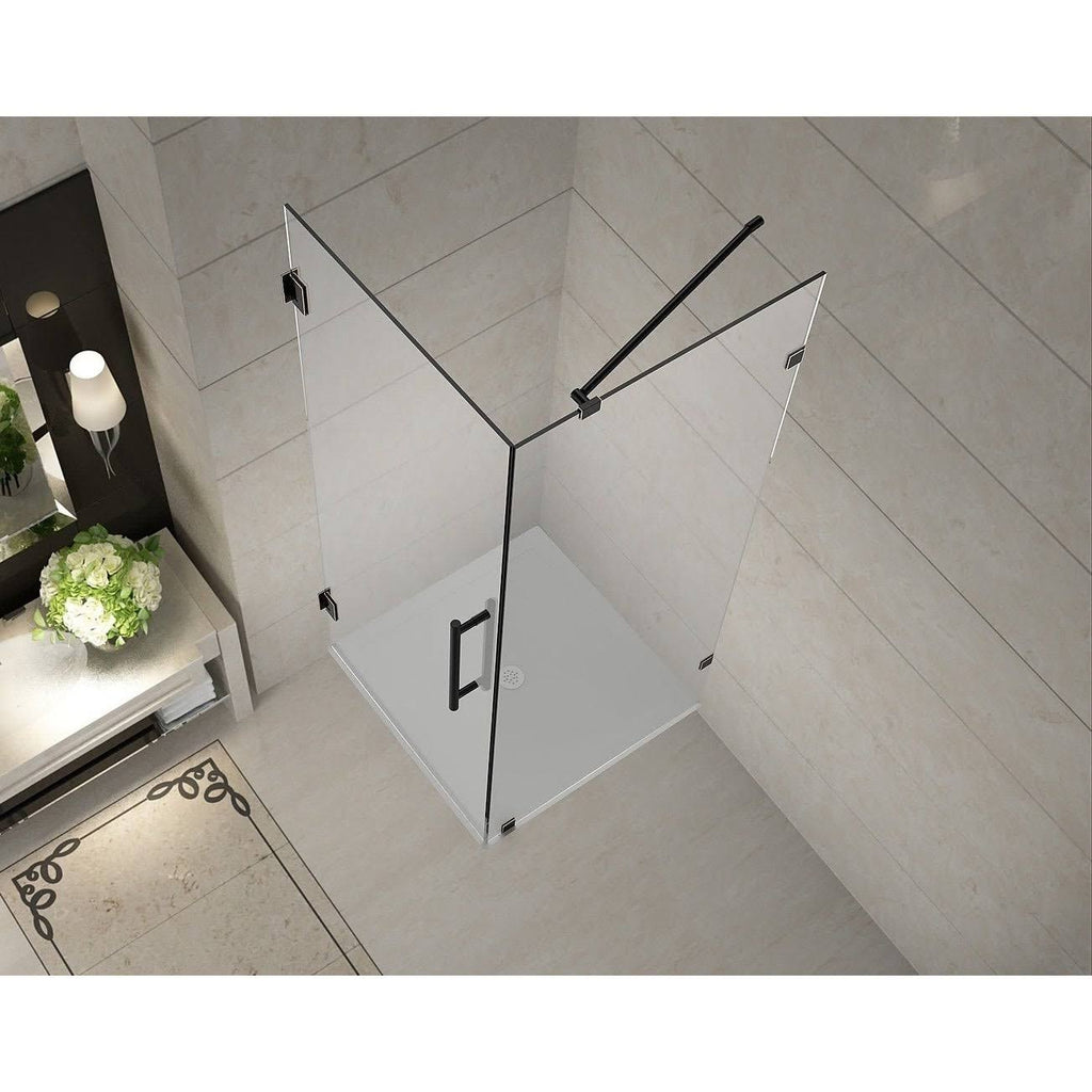 Chrome Frameless Square Shower Enclosure Q1372