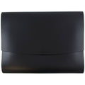Italian Leather Portfolios with Snap Closure, Black, 12/Pack A9584