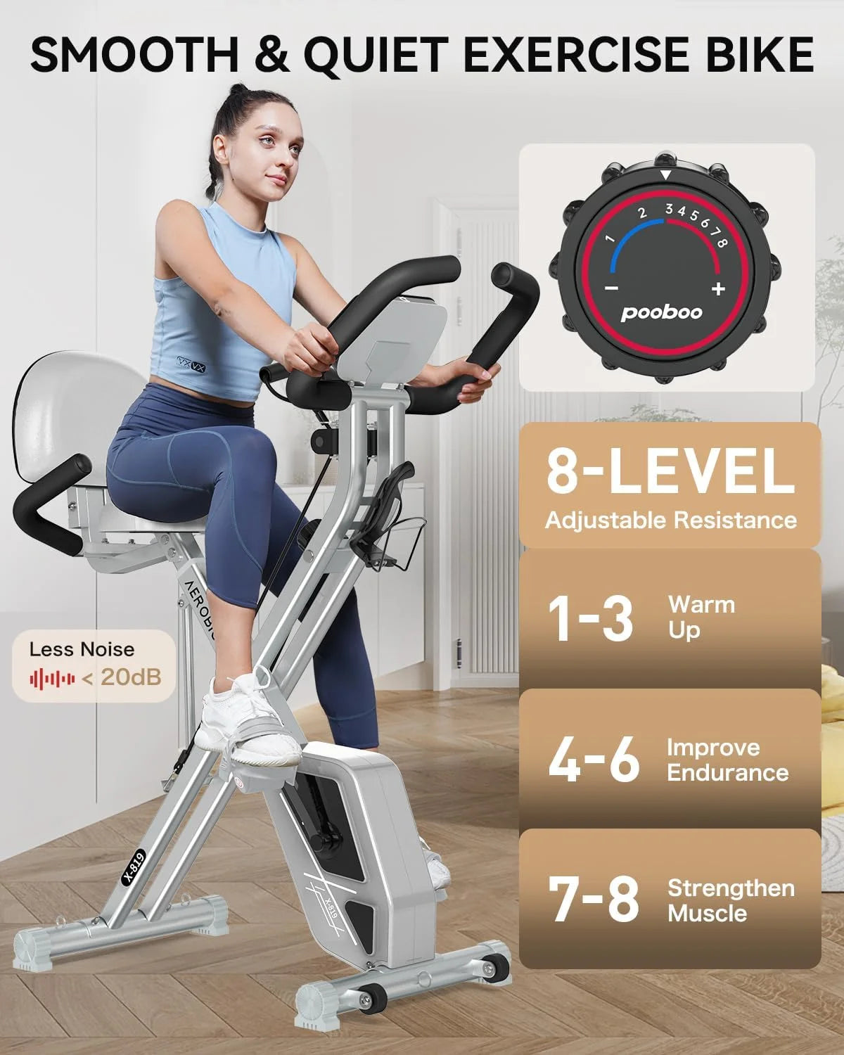 Indoor Cycling Stationary Belt Drive Exercise Bike D657