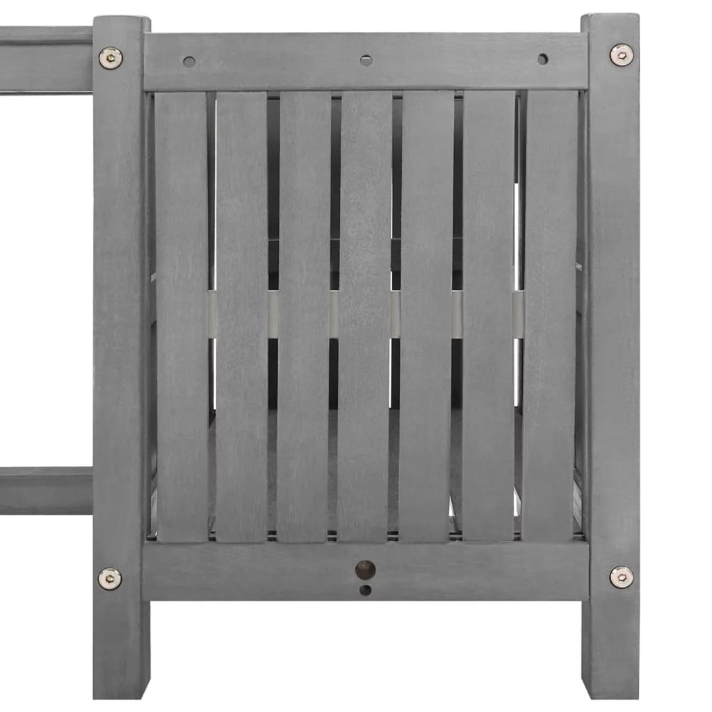 Acacia Wood Patio Bench with 2 Planters W775008