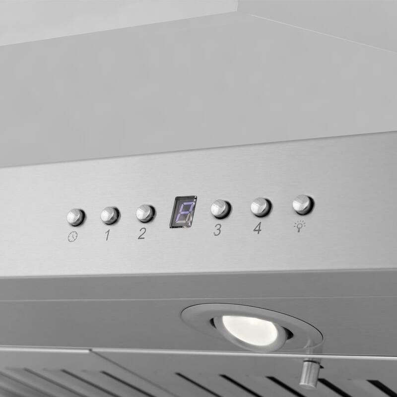 36 in. 400 CFM Convertible Island Mount Range Hood Stainless Steel B21791