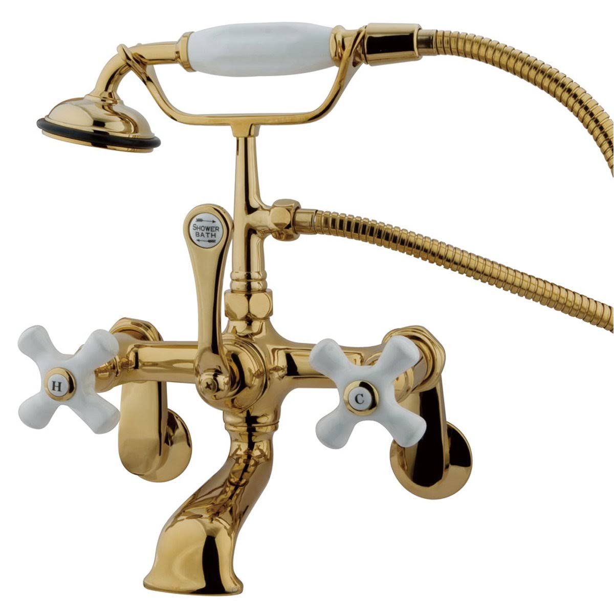 Wall Mount Clawfoot Tub Filler with Hand Shower Oil Rubbed Bronze W130