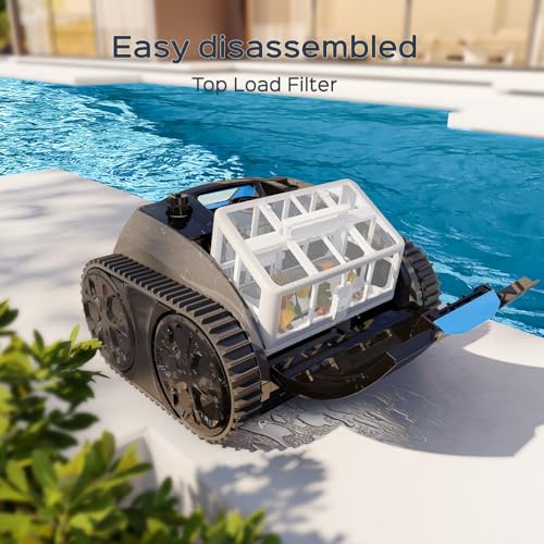 Robotic Pool Cleaner Vacuum with Wall Climbing, 65W Suction Power, 150 Mins Q321176