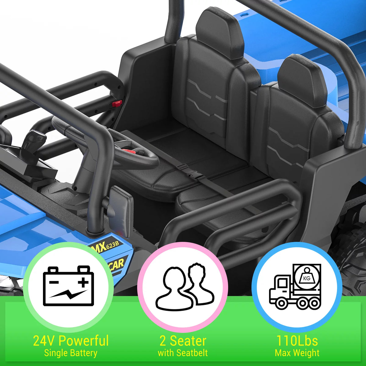 24V 6 Wheels Kids Electric Ride on Dump Truck with Trailer F383728