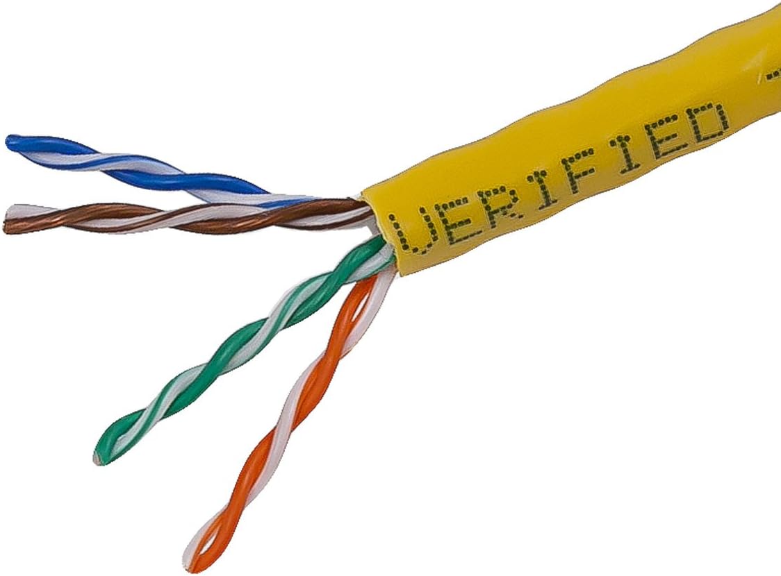 1000FT 24AWG Cat5e UTP Riser Rated Bare Copper Cable - Blue V1881