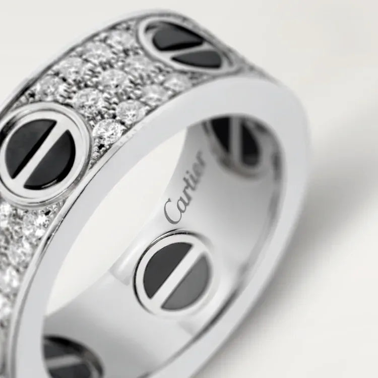 Ceramic Diamond-Paved Ring A32344