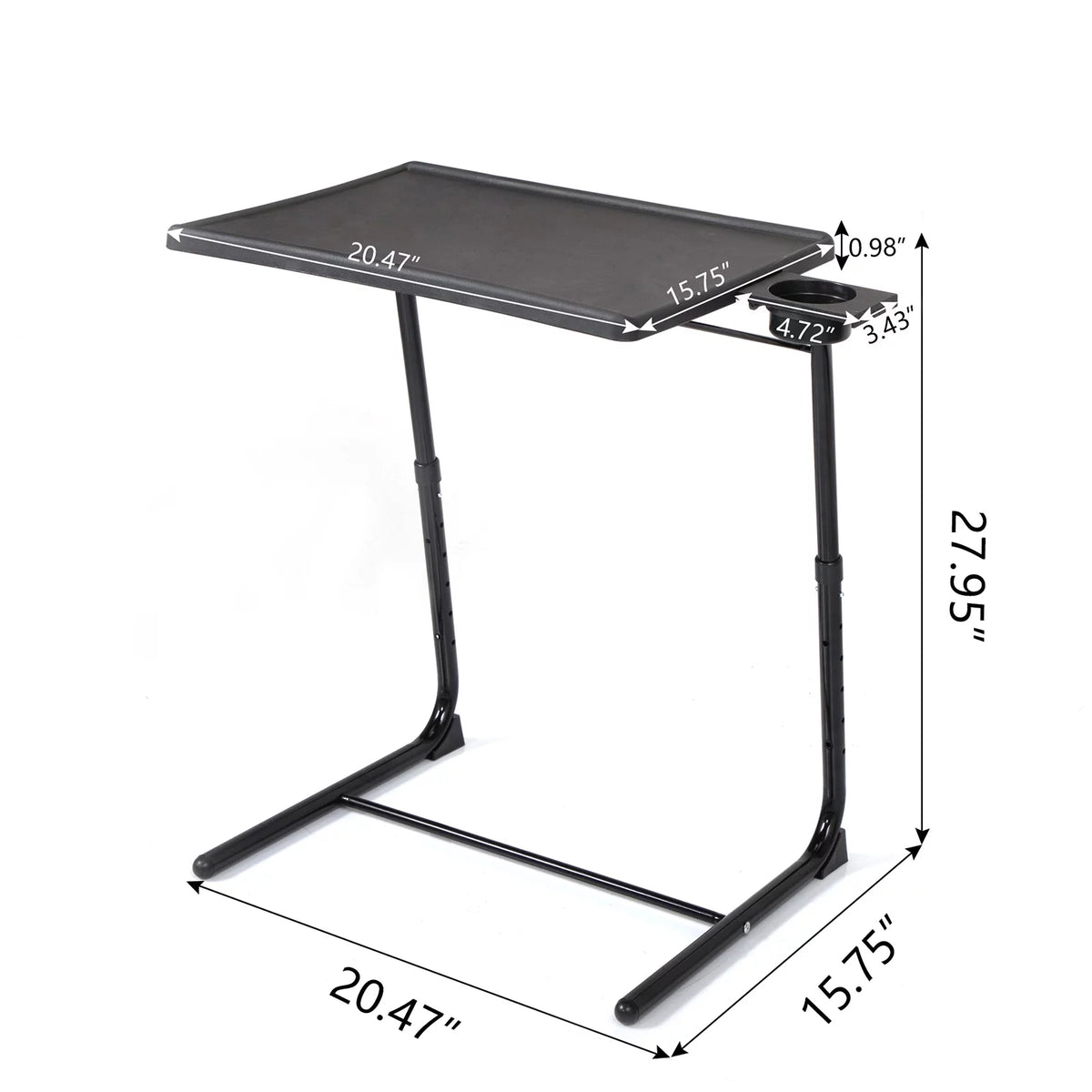 Set of 2 Black Portable Computer Table N442