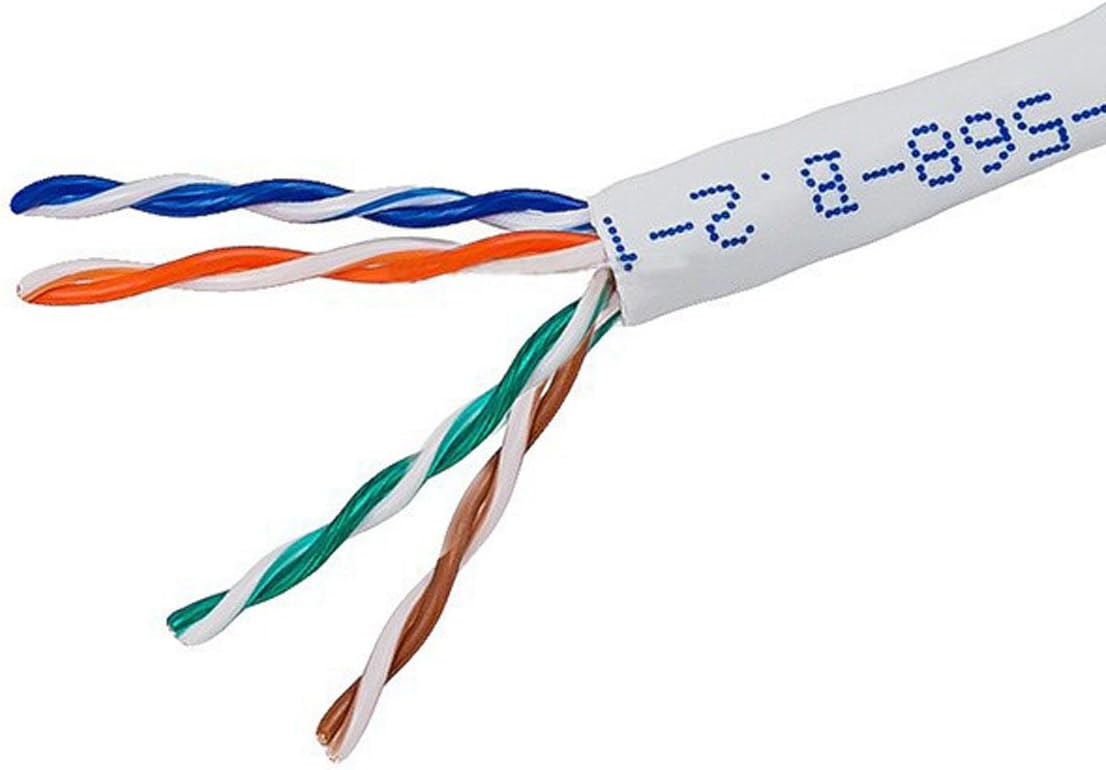 1000FT 24AWG Cat5e UTP Riser Rated Bare Copper Cable - Blue V1881