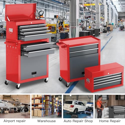 8 Drawer Rolling Metal Tool Chest with Wheels Z33313