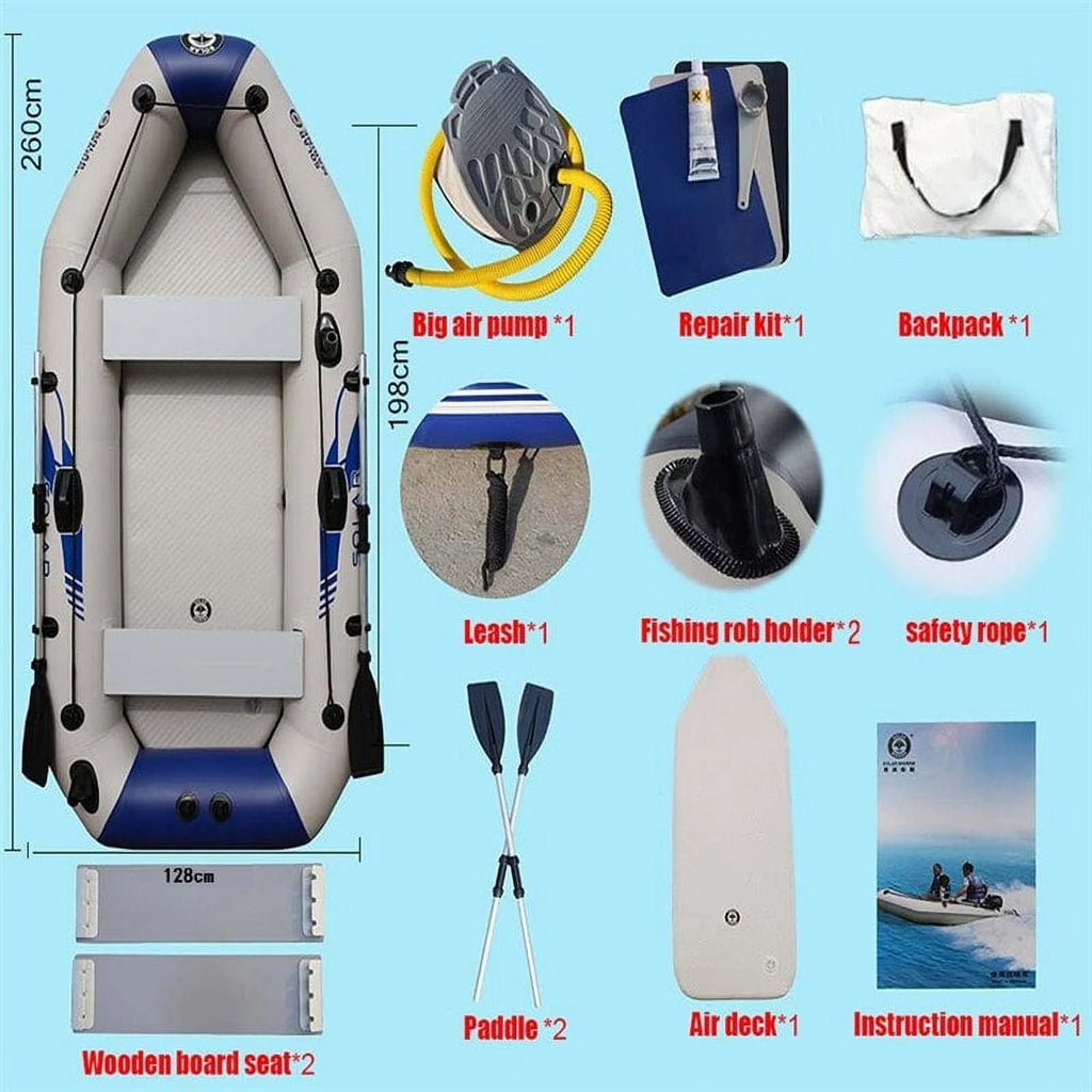 3 Person PVC Inflatable Boat Set D89461