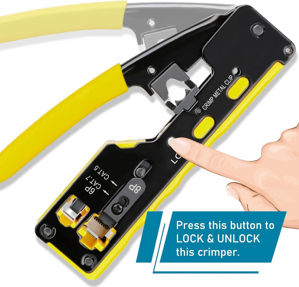 RJ45 Crimp Tool Kit Pass Thru Pack of 2 D1496