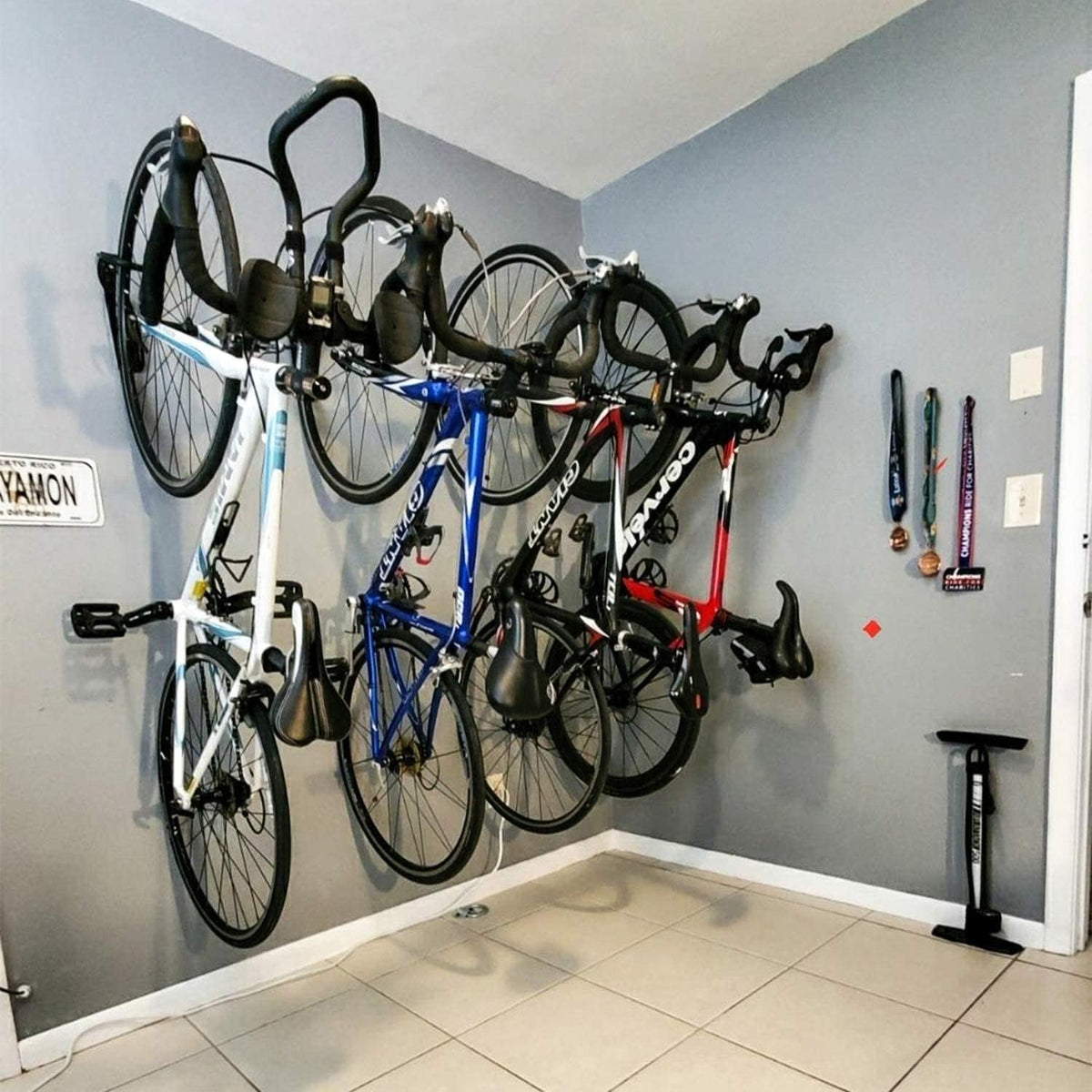 Bike Mount Wall 4PCS Vertical Bike Hangers F8857