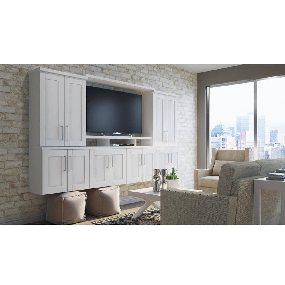 30x30x12 in. Shaker Wall Kitchen Cabinet in Satin White Y8986